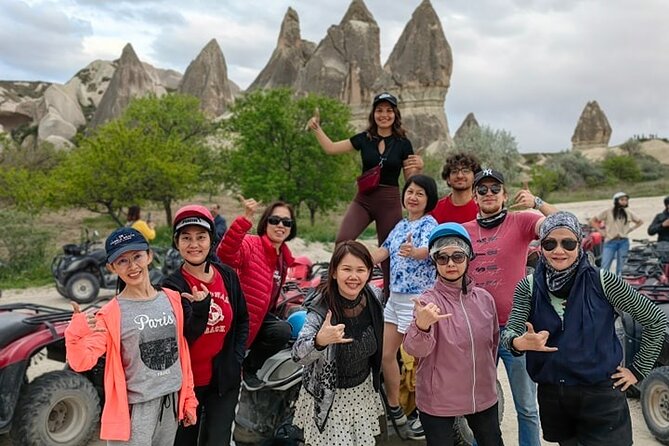 Capadocia atv tour through fairy chimneys and love valley - Göreme begins the ride among cave homes