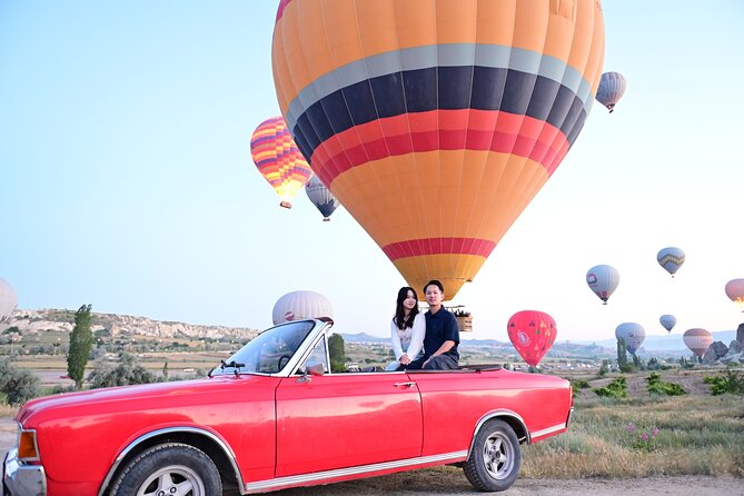 Cappadocia Classic Car Sunset or sunrise - Balloon takeoff points in Göreme National Park