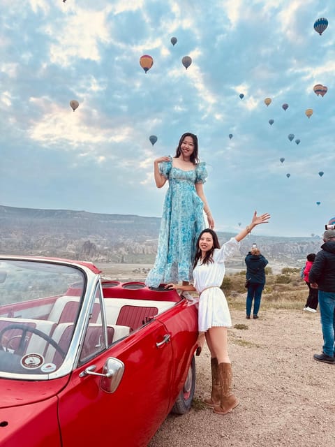 Cappadocia: Hot Air Balloon Watching Tour with Classic Car - Love Valley gives you the first balloon view