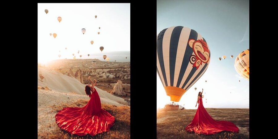 Cappadocia: PhotoShoot with Balloons. Flying Dress included. - The people behind the camera