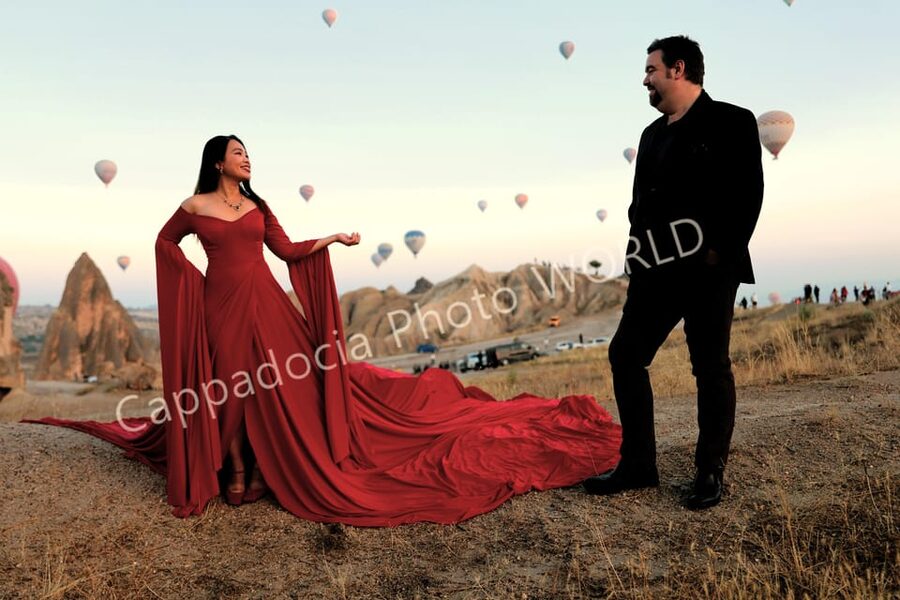 Cappadocia Photoshoot with Flying Dress - From Balloon Viewpoints to Love Valley