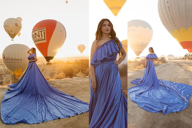 Cappadocia Photoshooting with Flying Dress - A sunrise built around Cappadocia’s balloons