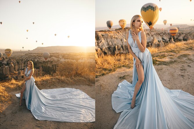 Cappadocia Photoshooting with Flying Dress - Stop two: Love Valley in golden light