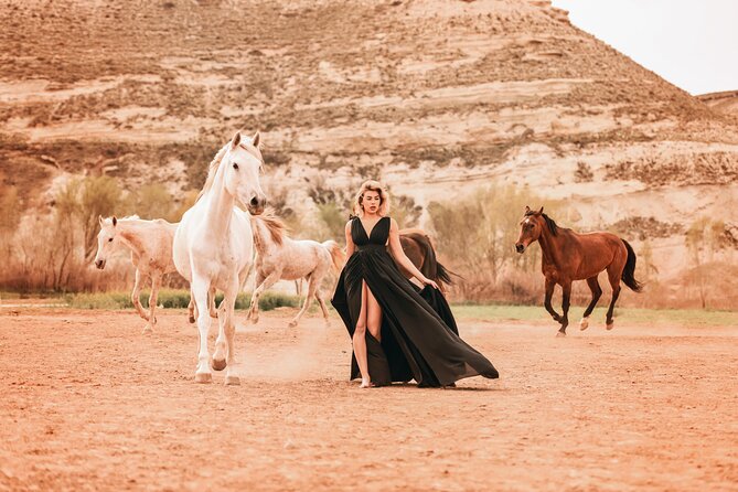 Cappadocia Private Flying Dress & Hot Air Balloon Photoshoot - Rose Valley, where the morning light does the work
