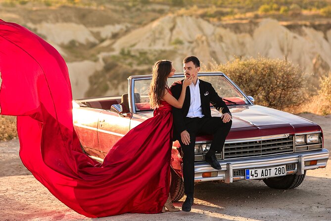 Cappadocia Private Photo Shoot with Flying Dress & Vintage Car - What the photographer provides