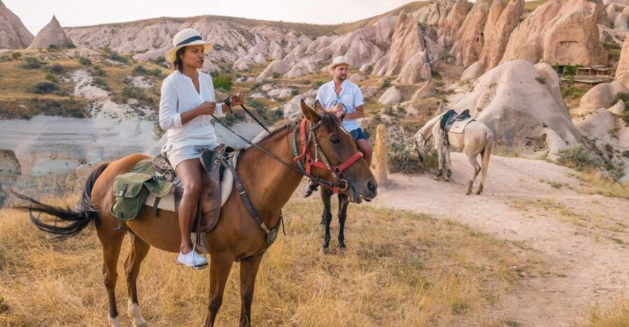 Cappadocia: Sunset Horse Trek Through the Valleys - Rose Valley in the evening light