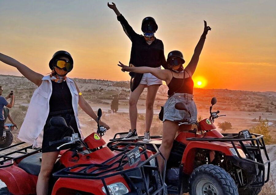 Cappadocia: Sunset or Daytime ATV Adventure Tour - Starting with helmets, goggles, and a practice ride