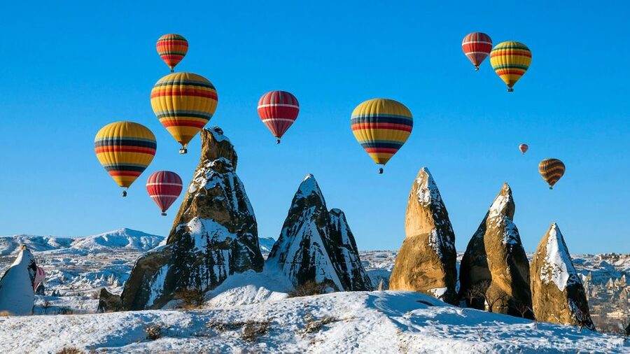 Early Morning Sunrise Hot Air Ballooning Tour of Cappadocia - Goreme from the air