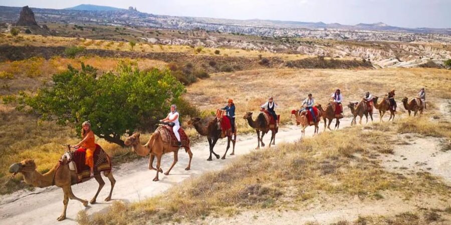 From Cappadocia: Sunrise or Sunset Camel Riding Day Trip - Riding toward the valley views