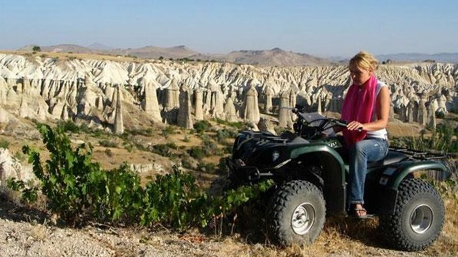 From Göreme: Cappadocia Valleys at Sunset ATV Tour - Red Valley: the strongest sunset setting