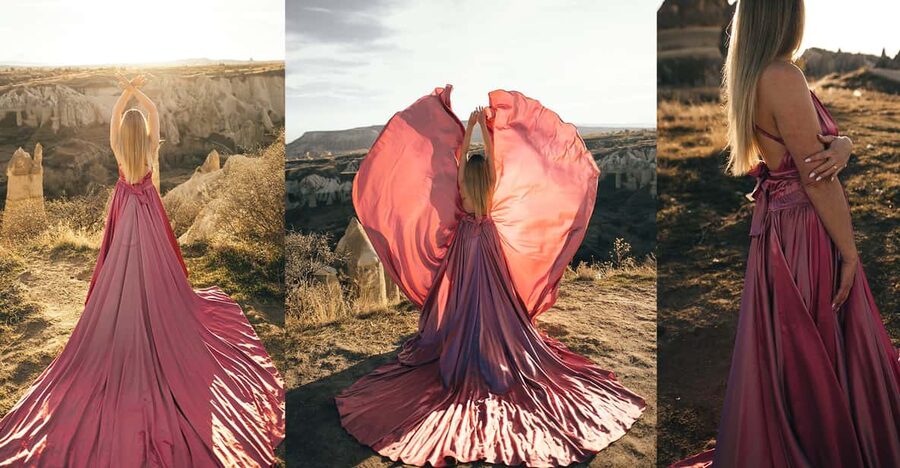 Göreme: Cappadocia Satin Flying Dress Rental - Languages, staff, and the feel of the service