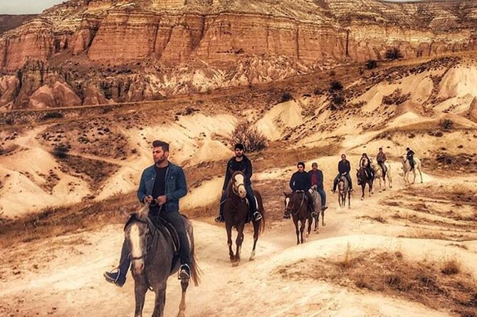 Horse Riding in Cappadocia in fairy chimeys - Red Valley and the Cross Church Cafe break