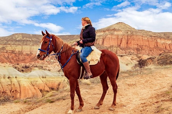 Horse Riding in Cappadocia in fairy chimeys - Rose Valley and its pink rock formations