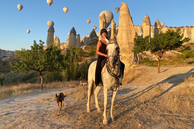 Magical horse ride with balloon in Cappadocia - Riding through Love Valley and White or Honey Valley